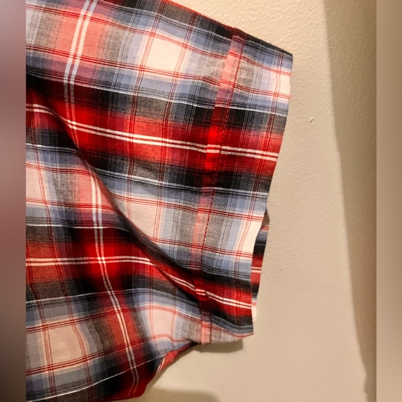 Ely Cattlemen - Men’s XL - Red / Blue & Silver - Pearl Snap Western Shirt - - Picture 8 of 14